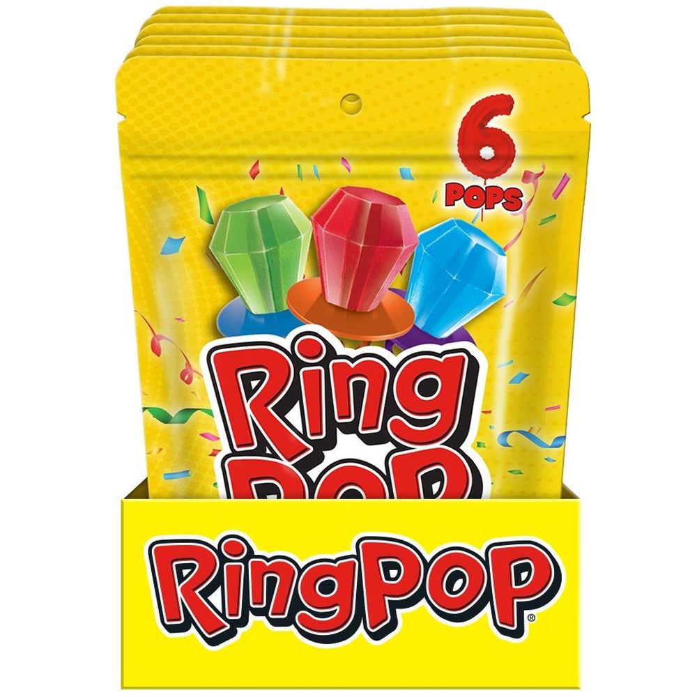 Ring Pop Candy, 0.5 Ounce - 6 count per pack -- 6 packs per case