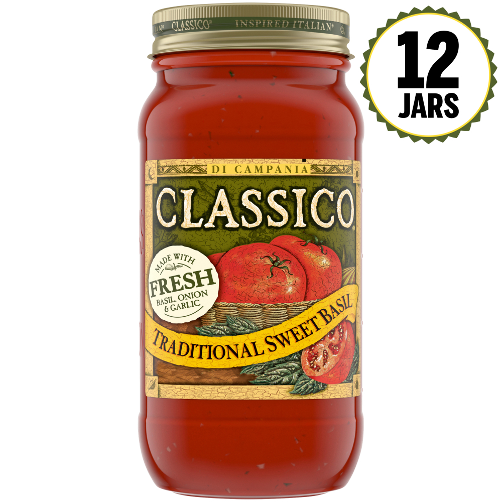 Salsa Marinara De Albahaca Dulce Classico, 26 Onzas -- 12 Por Caja