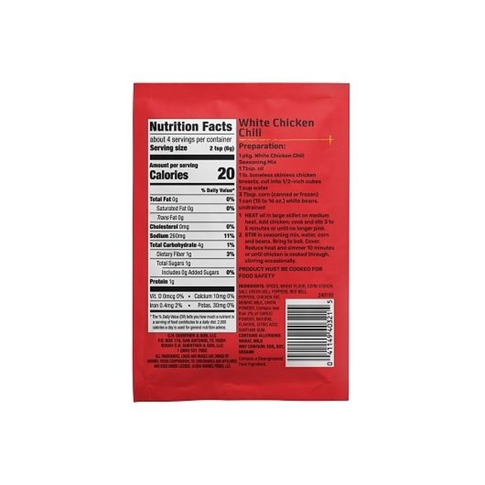 Hormel White Chicken Chili Seasoning, 0.9 Ounce -- 24 Per Case