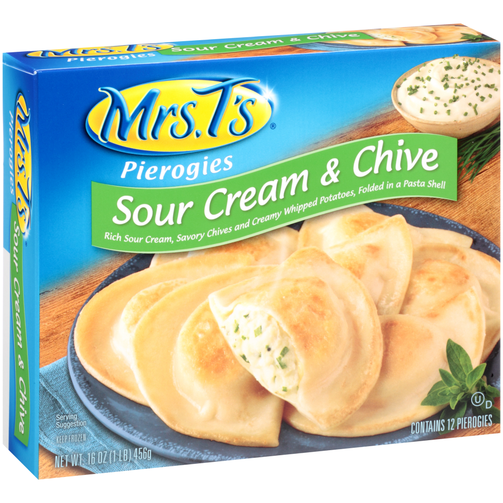Mrs. T's Sour Cream And Chive Pierogies, 16 Ounce -- 12 Per Case