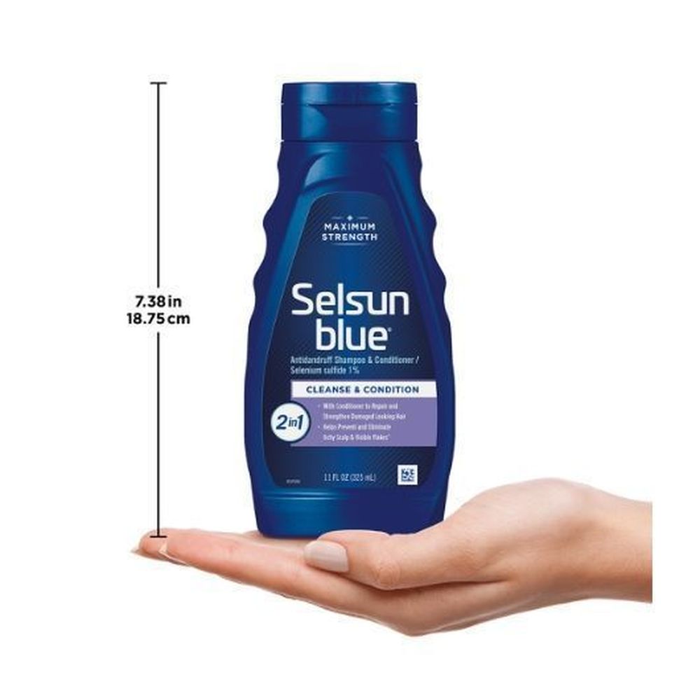 Selsun Blue 2-in-1 Treatment Dandruff Shampoo, 11 Fluid Ounce -- 24 Per Case