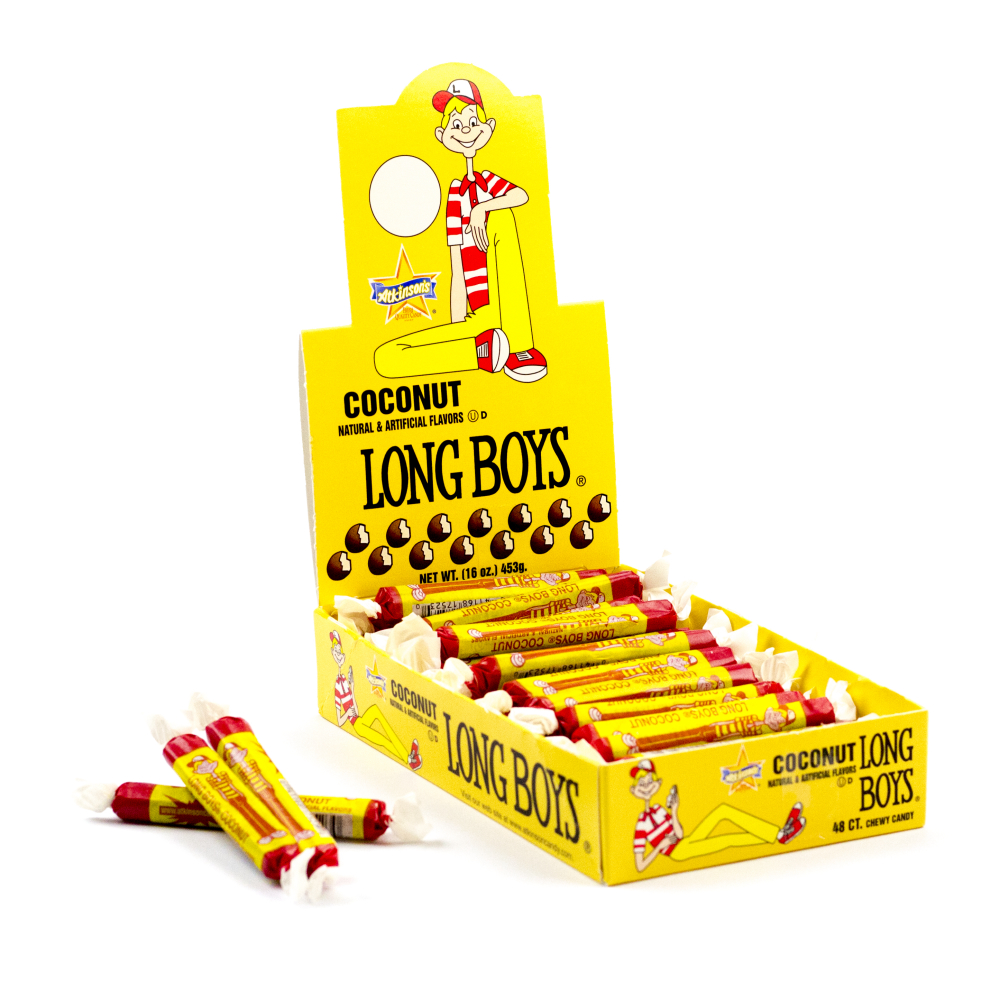 Long Boys Coconut Candy, 48 Count -- 16 Per Case