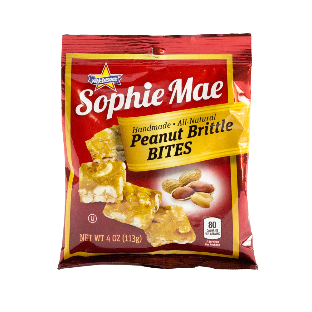 Sophie Mae Peanut Brittle Bites Candy, 4 Ounce -- 12 Per Case