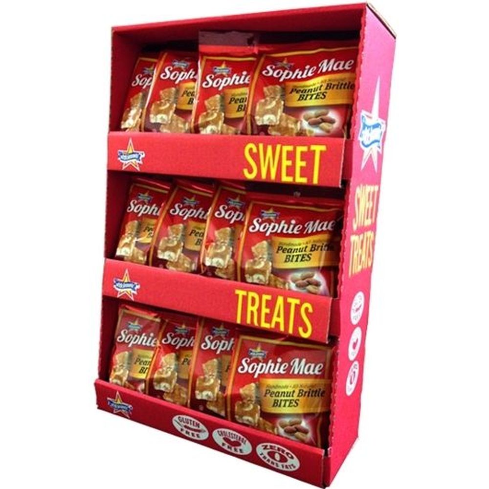 Sophie Mae Peanut Brittle Bites Candy, Power Wing, 4 Ounce -- 48 Per Case