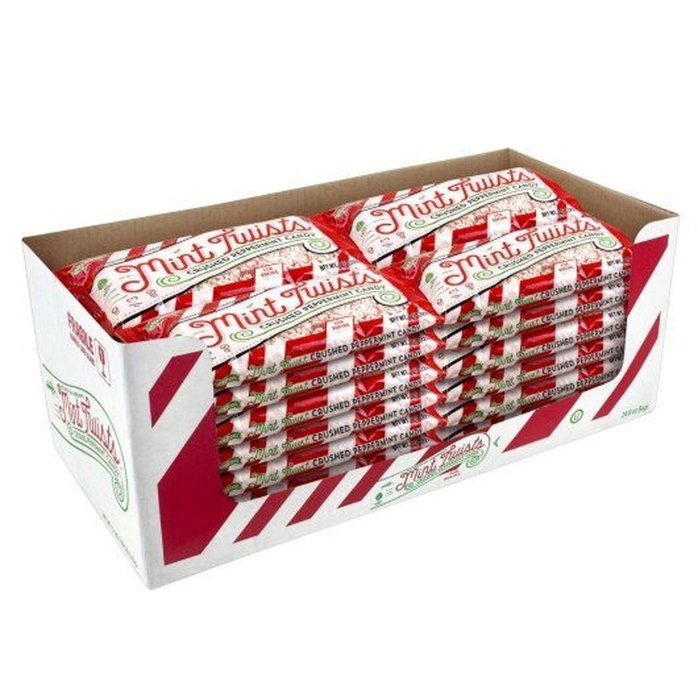 Atkinson Crushed Red And White Natural Mint Candy, 8 Ounce -- 12 Per Case