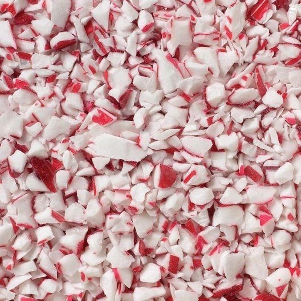 Atkinson Red And White Crushed Natural Mint Twist Candy, 15 Pound
