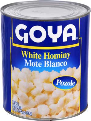 Goya  White Hominy - no. 10 can, 6 cans per case
