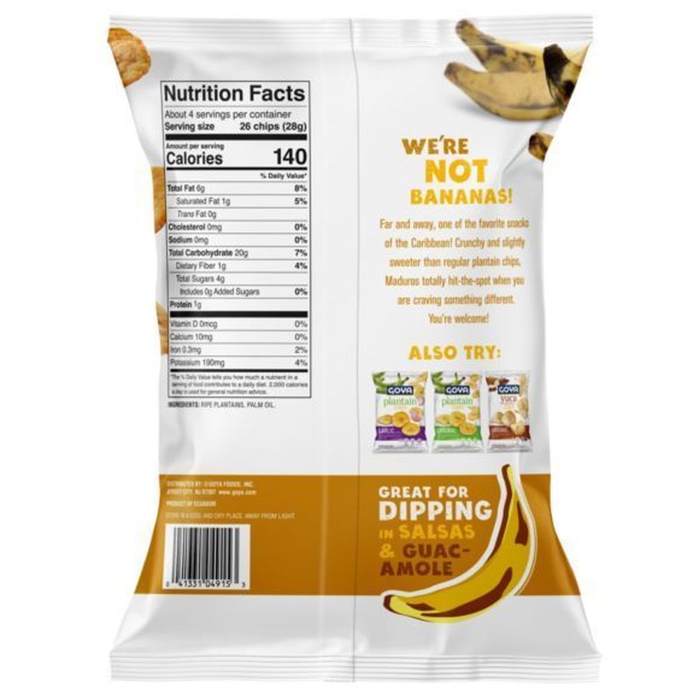 Goya Sweet Plantain Chips, 4 Ounce -- 12 Per Case