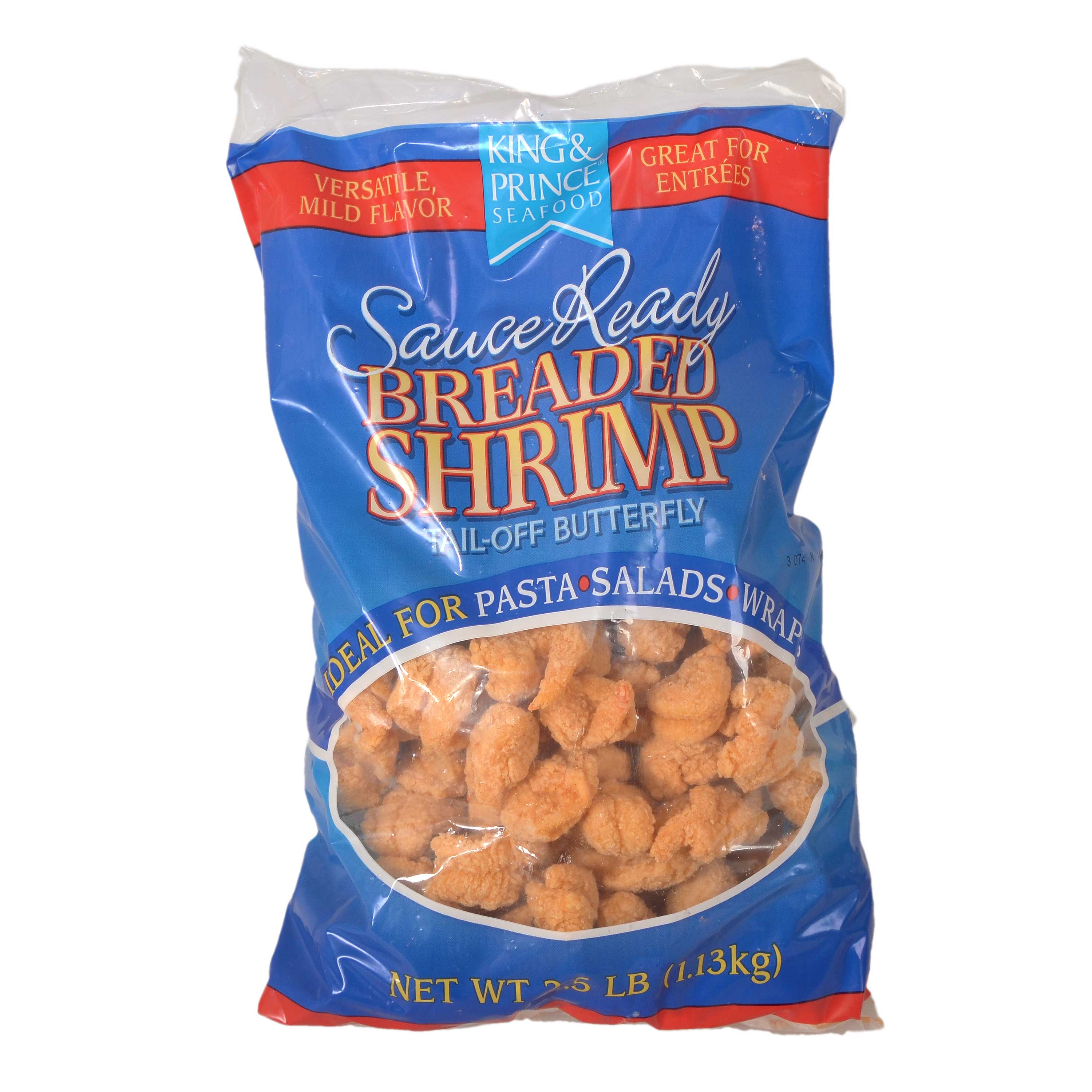 King and Prince Original Buffalo Tail Off Shrimp, 2.5 Pound -- 4 per case.