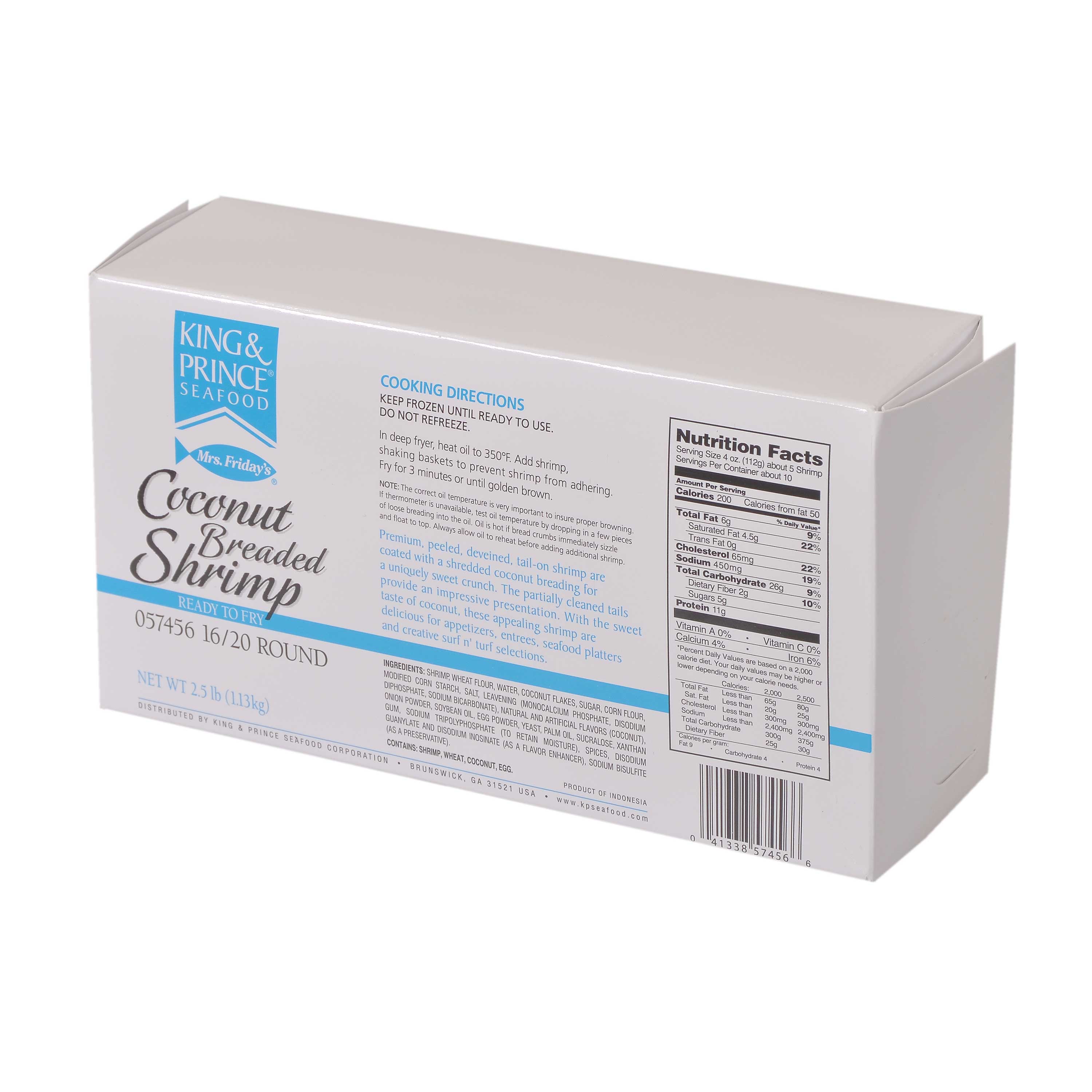 Mrs. Fridays Coconut Round Shrimp Case | FoodServiceDirect