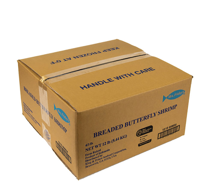 Mrs. Friday's Breaded Butterfly Shrimp, 16/20, 3 Pound -- 4 Per Case