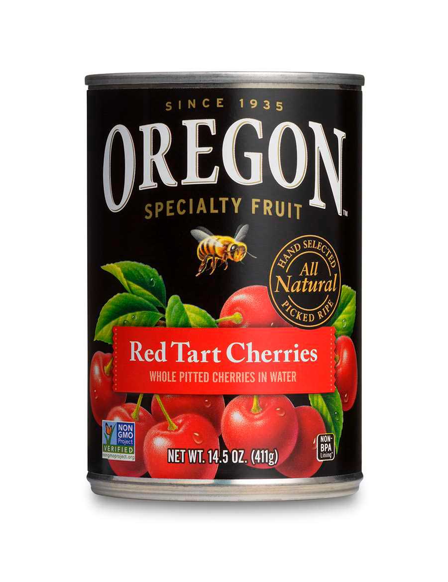 Oregon Fruit Pitted Red Tart Cherries In Water, 14.5 Ounce -- 8 Per Case