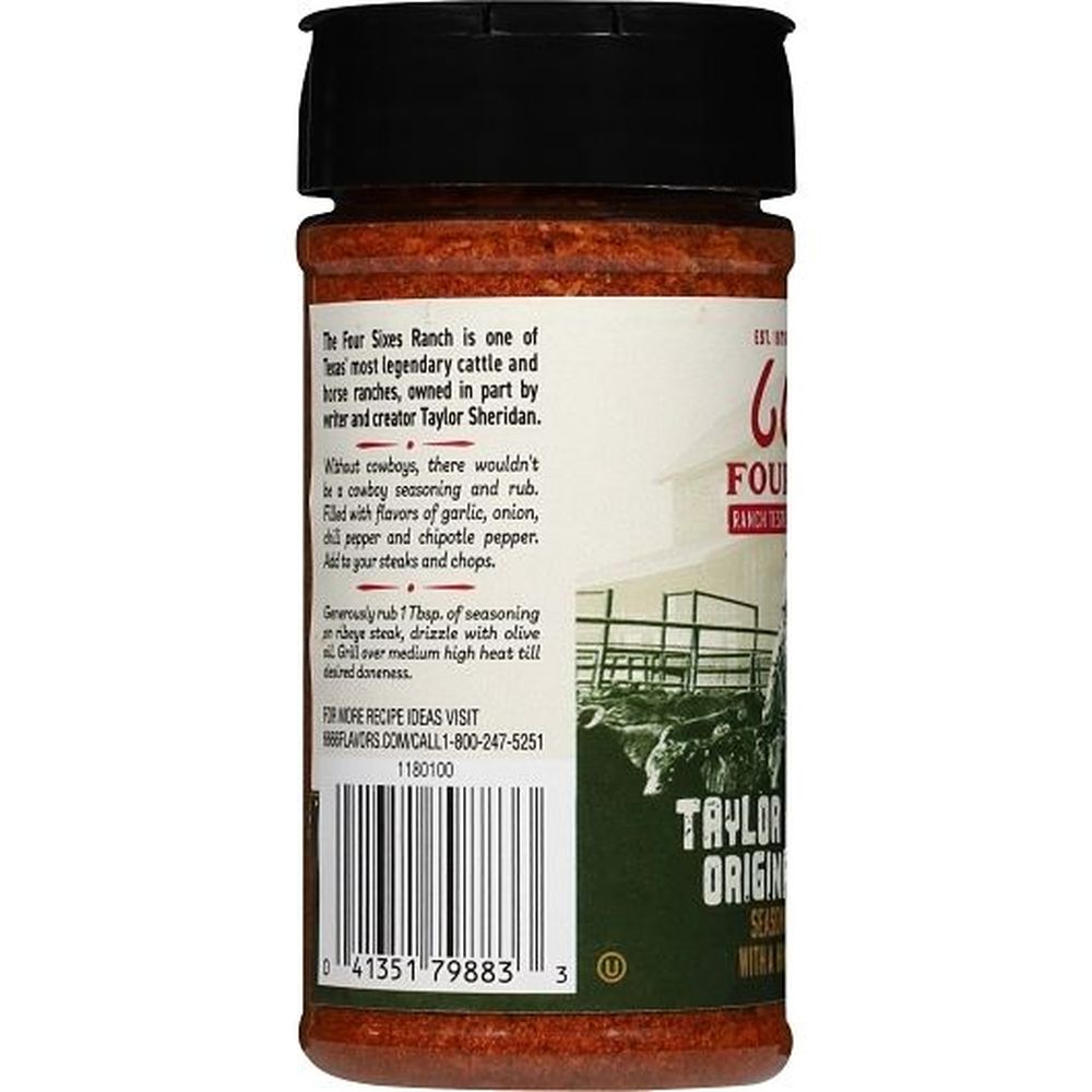 Four Sixes Ranch Taylor Sheridans Original Cowboy Seasoning Blend, 6 Ounce -- 6 Per Case