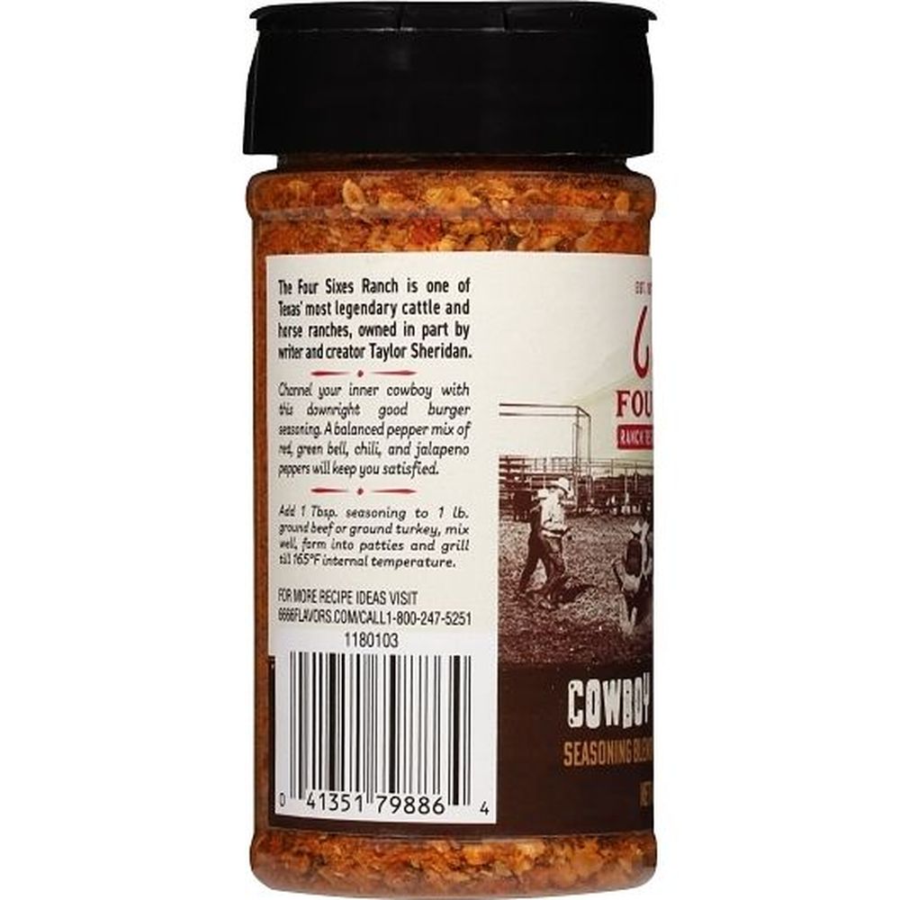 Four Sixes Ranch Cowboy Camp Burger Seasoning Blend, 5.75 Ounce -- 6 Per Case