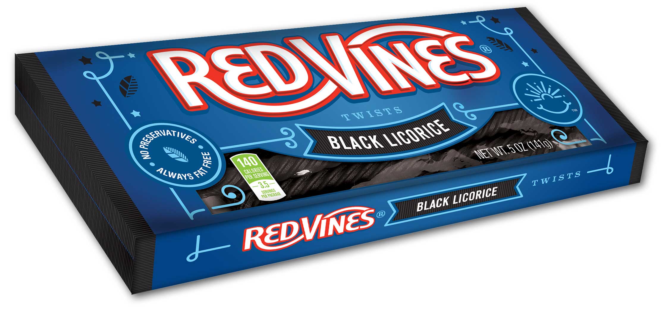 Red Vines Black Licorice Twist Tray, 5 Ounce -- 12 Per Case