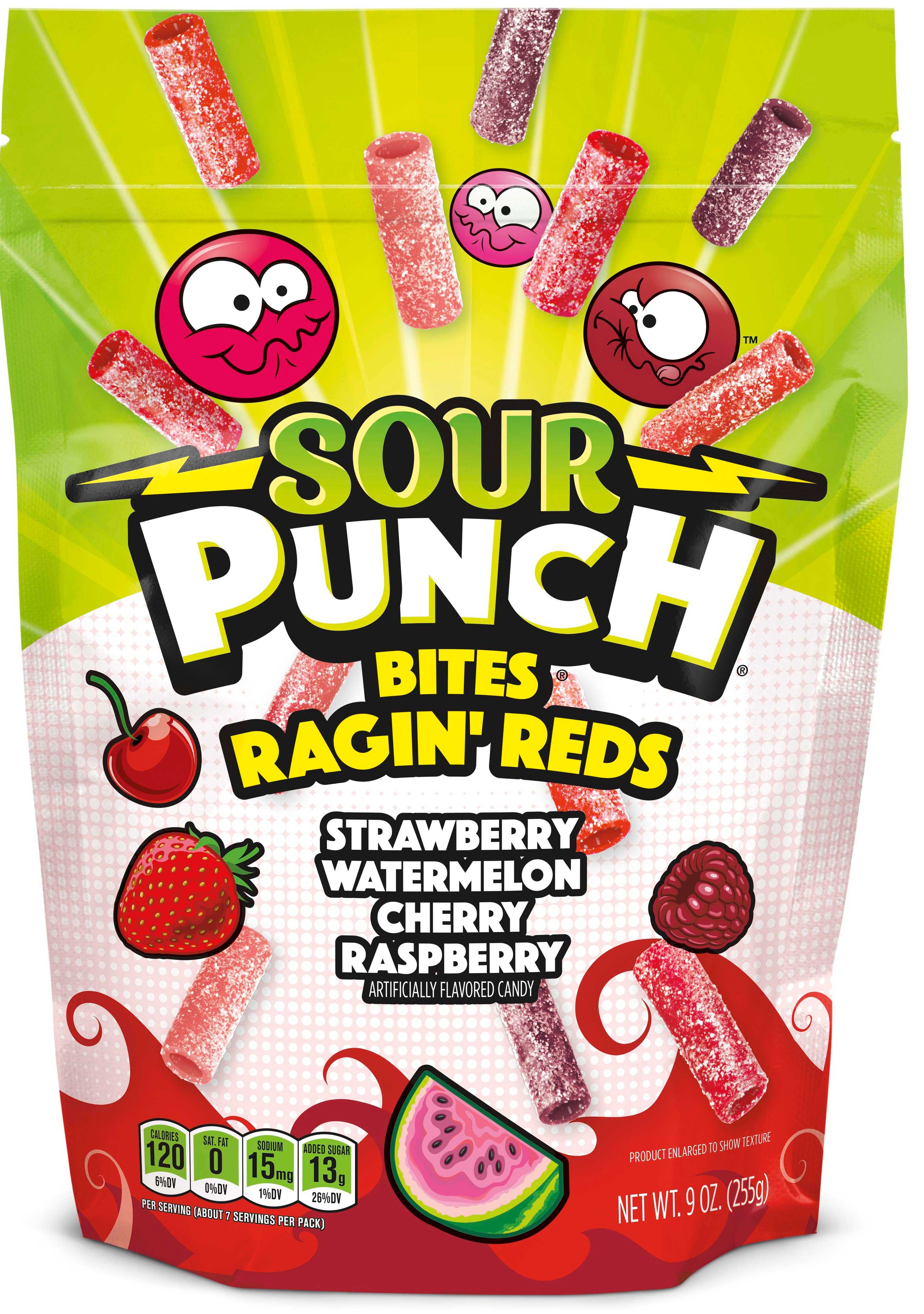 Sour Punch Rad Reds Bites Candy, 9 Ounce -- 12 Per Case