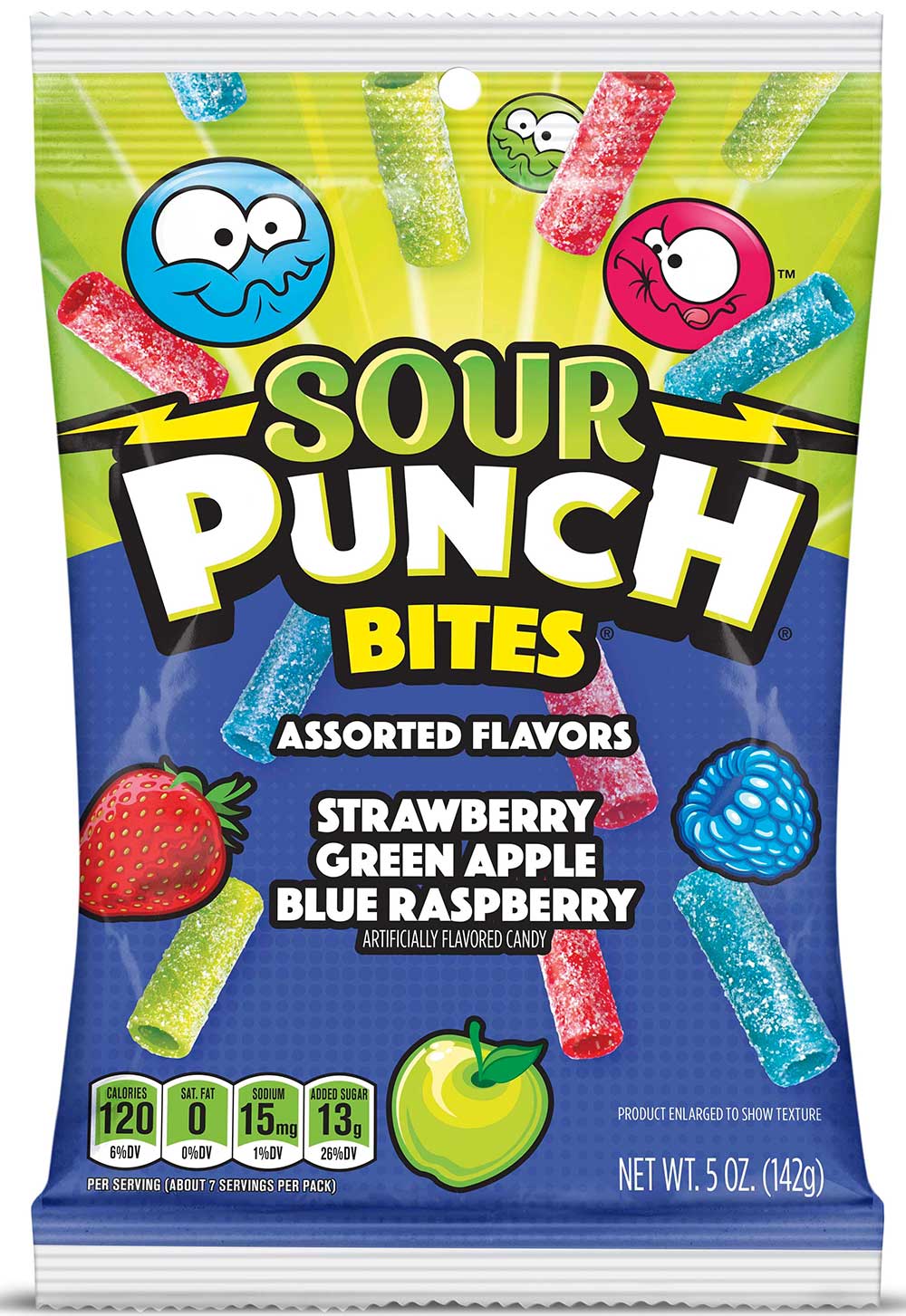 Sour Punch Bites Assorted Candy, 5 Ounce -- 12 Per Case