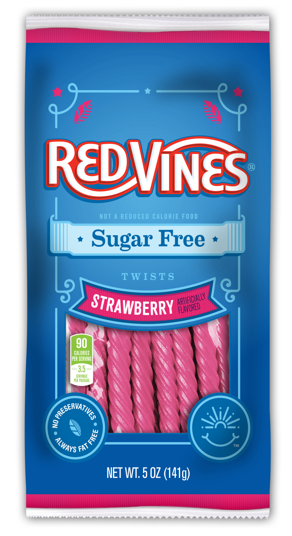 Red Vines Strawberry Sugar Free Vines, 5 Ounce -- 12 Per Case