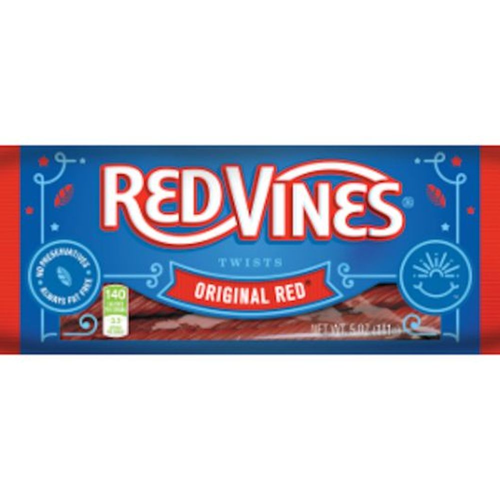 Red Vines Black Licorice and Original Red Twists Candy - Display, 96 count