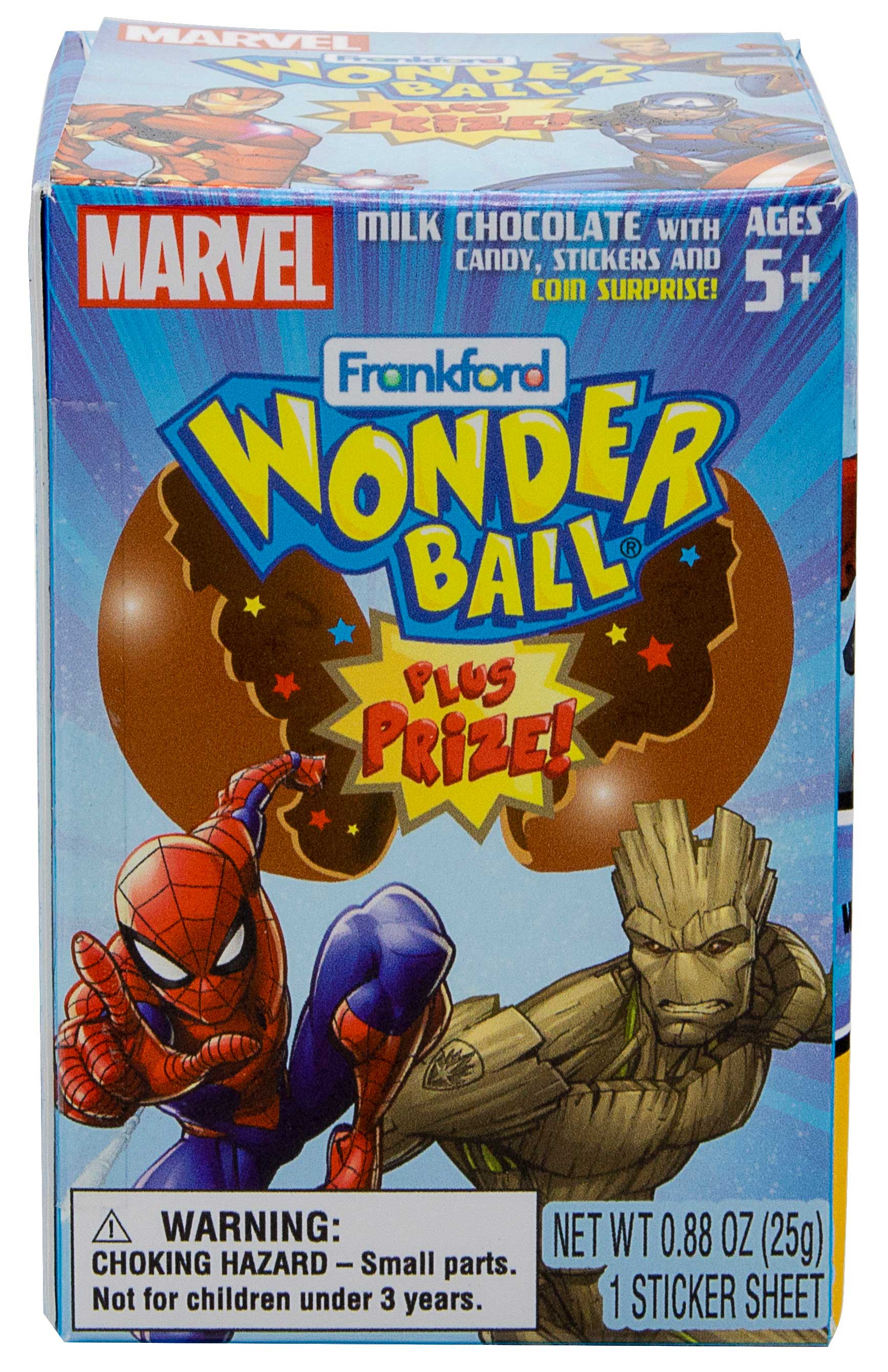 Frankford Wonder Ball Plus Prize Milk Chocolate Ball - Shipper