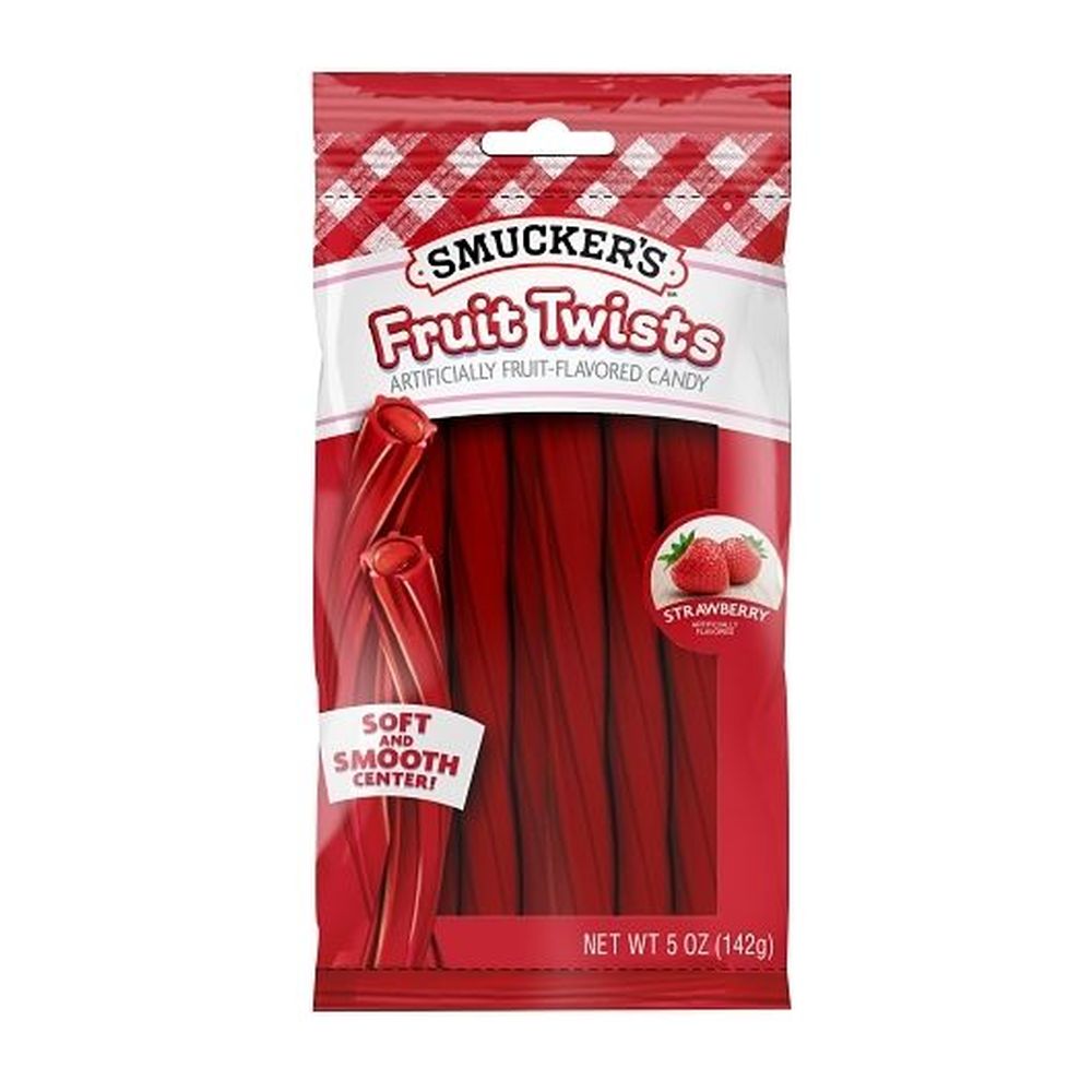 Frankford Smuckers Fruit Twists Strawberry Candy, 5 Ounce -- 72