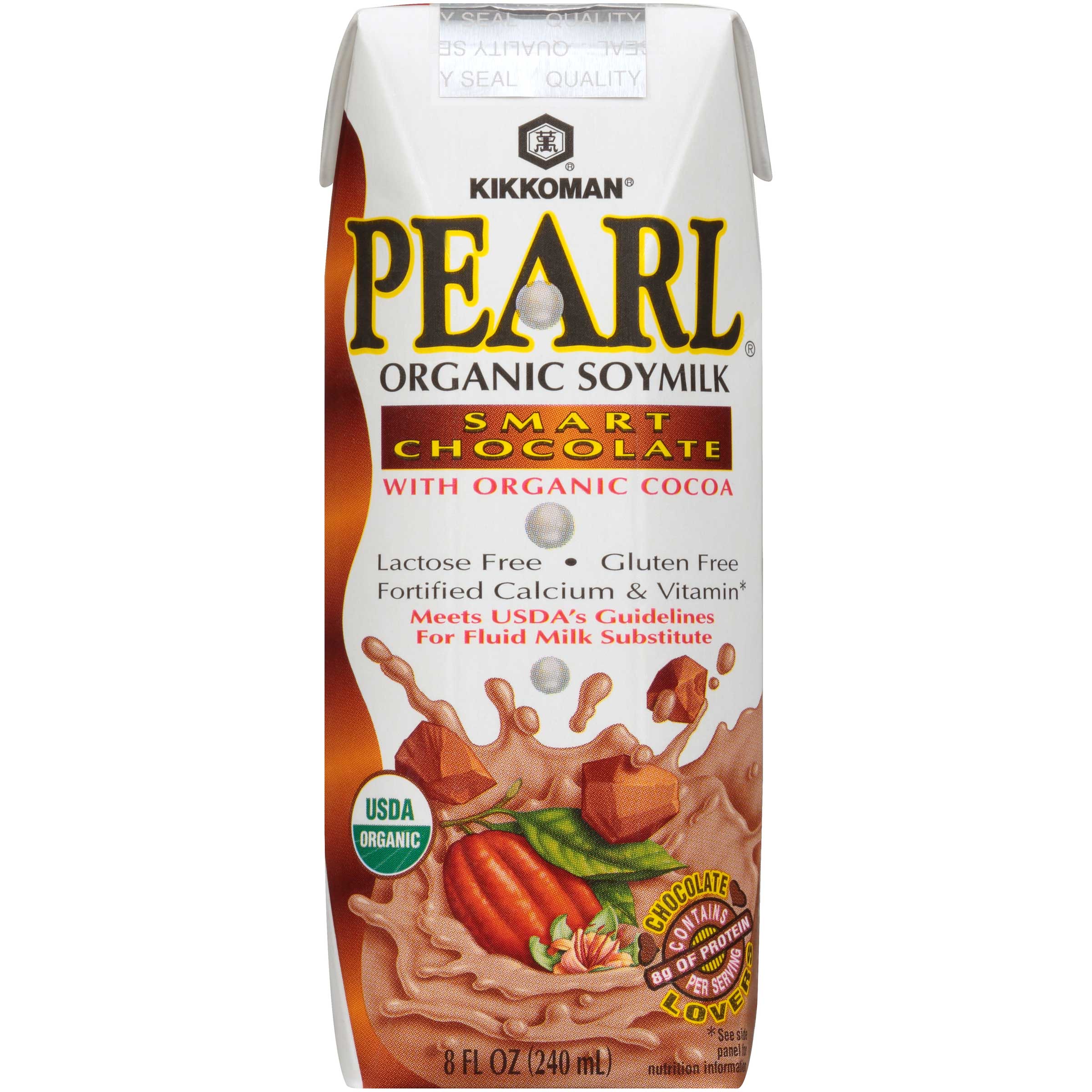 Kikkoman Pearl Organic Smart Chocolate Soymilk, 8 Fluid Ounce