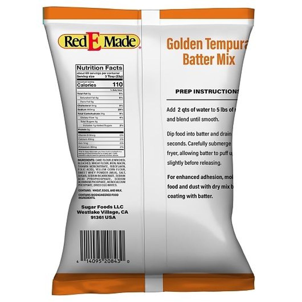 Red E Made Golden Tempura Batter Mix, 5 Pound -- 6 Per Case