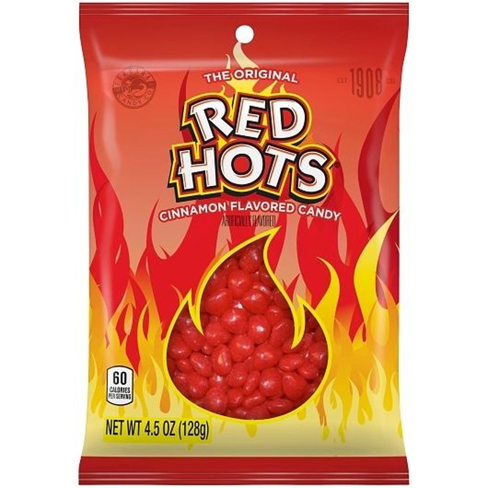 Red Hots Cinnamon Flavored Candy, Peg Bag, 4.5 Ounce -- 8 Per Case