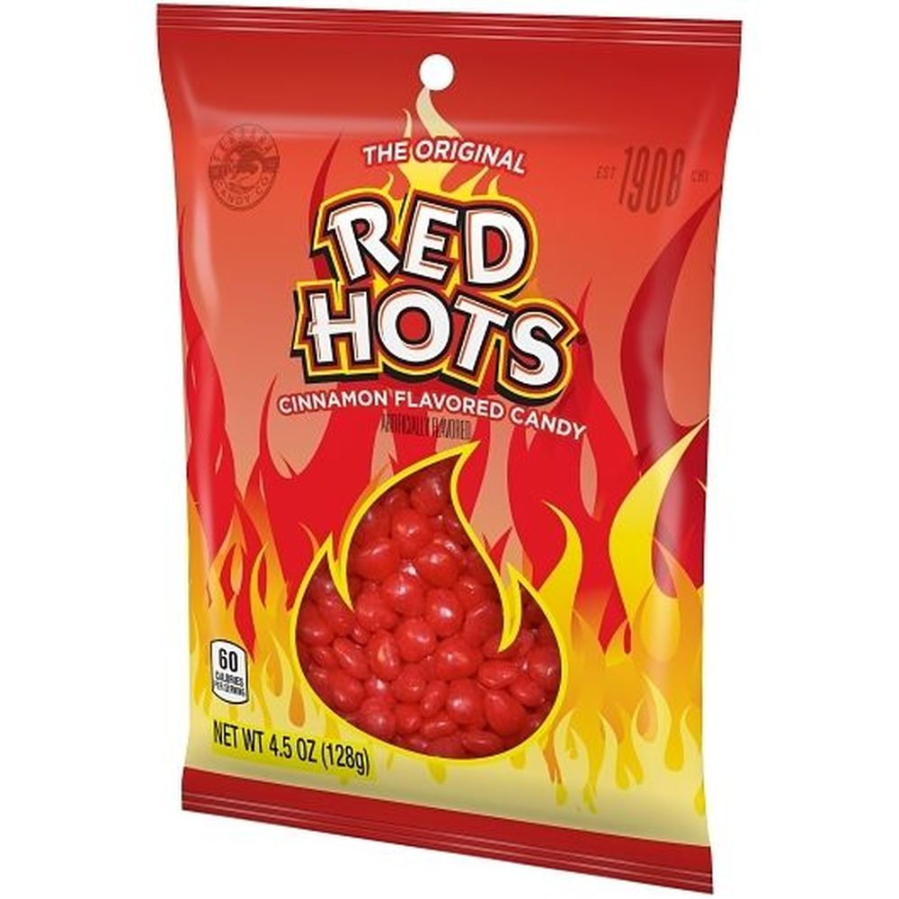Red Hots Cinnamon Flavored Candy - Peg Bag, 4.5 Ounce -- 8 per case