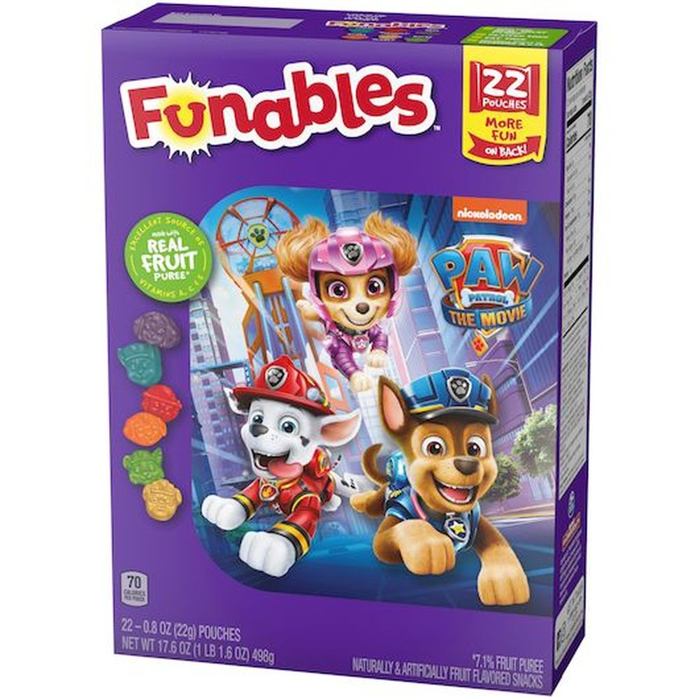 Funables Paw Patrol Fruit Snacks, 17.6 Ounce -- 5 Per Case