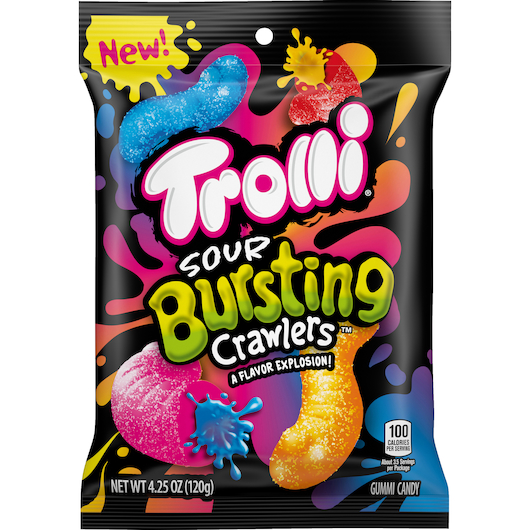 Trolli Bursting Crawlers Gummy Candy, 4.25 Ounce -- 12 per case