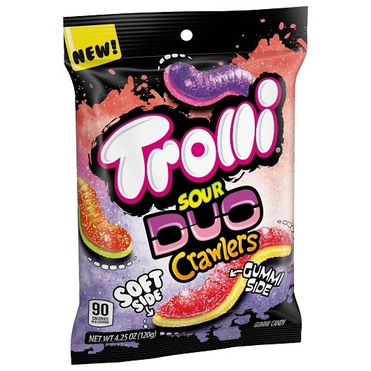 Trolli Flipside Sour Duo Crawlers Candy, 4.25 Ounce -- 12 Per Case