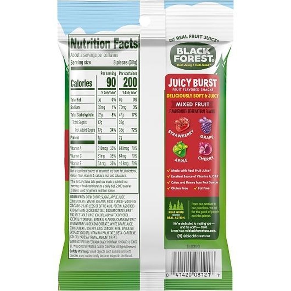 Black Forest Mixed Fruit Juicy Burst Fruit Flavored Snacks