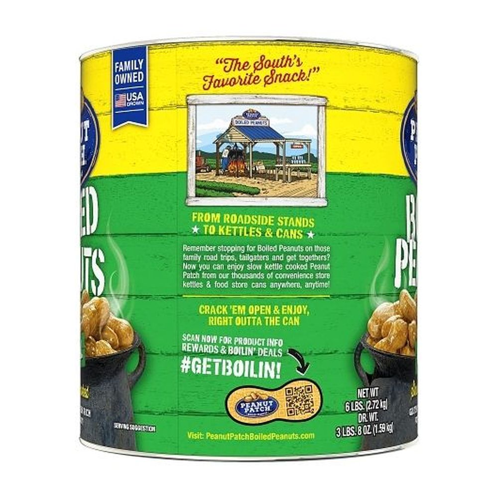 Peanut Patch Original Boiled Peanuts, 6 Pound -- 6 Per Case