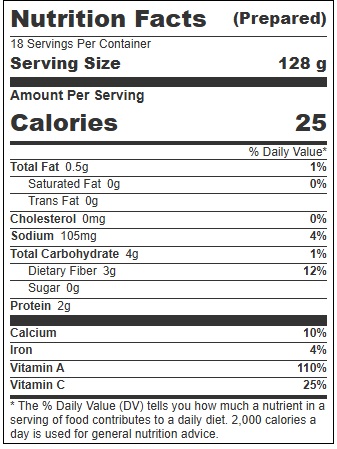 Margaret Holmes Chopped Kale Greens, 98 Ounce -- 6 Per Case