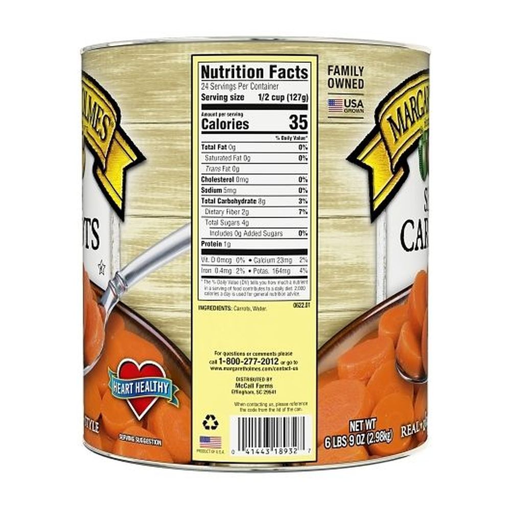 Margaret Holmes Medium Sliced Carrots, 105 Ounce -- 6 Per Case