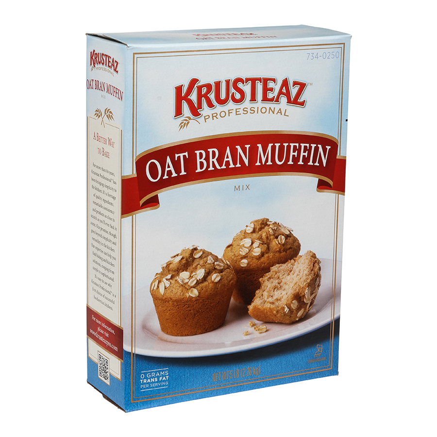 Krusteaz Professional Muffin Oat Bran, 5 Pound -- 1 Each