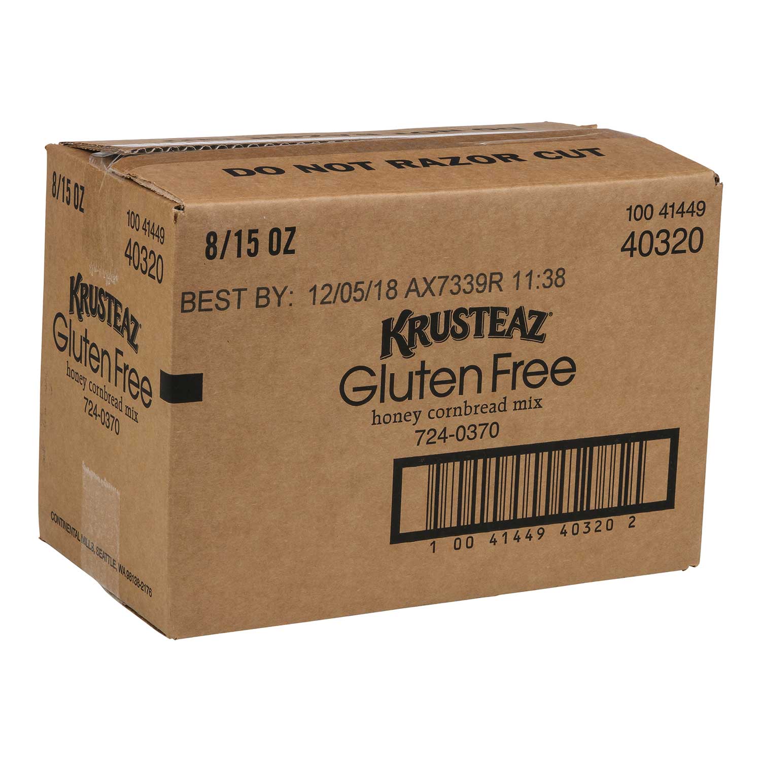 Krusteaz Gluten Free Cornbread Mix, 15 Ounce -- 8 per case.