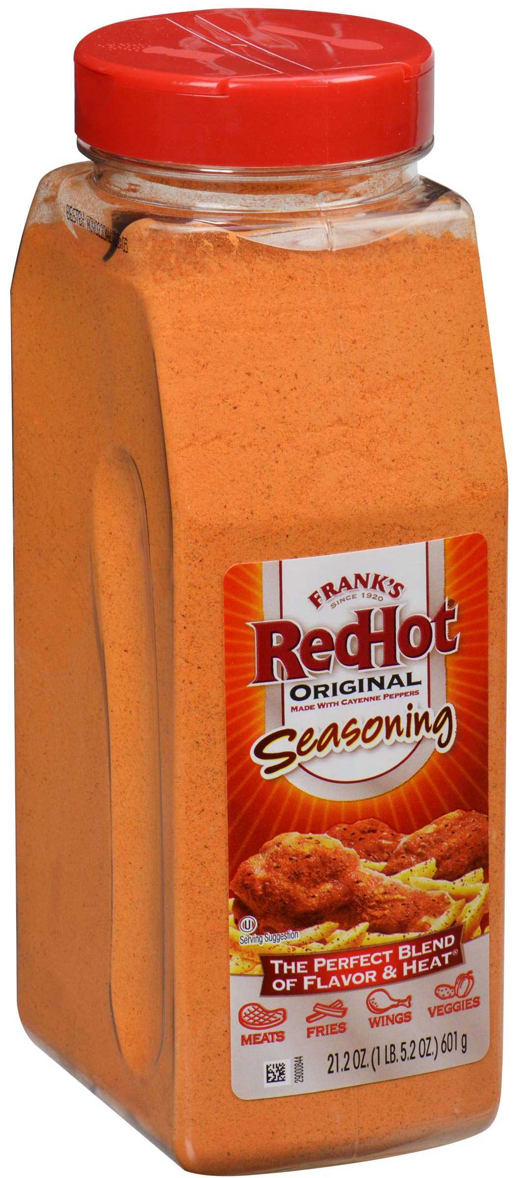 Franks Redhot Original Seasoning, 21.2 Ounce -- 6 per case