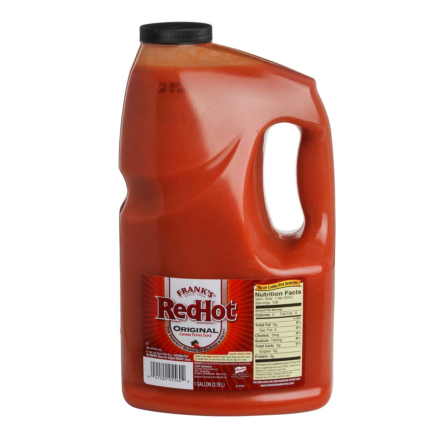 Franks Original Redhot Sauce -- 4 Case 1 Gallon