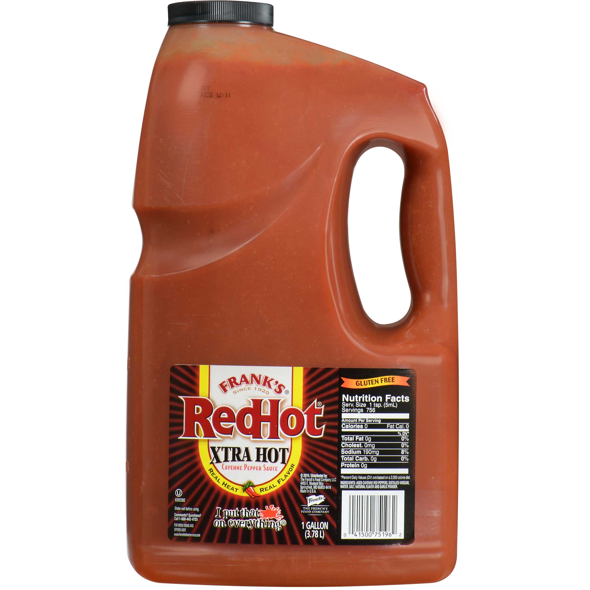 Sauce Franks Hotter Red Hot Plastic 4 Count 1 Gallon