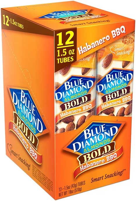 Blue Diamond Almonds Bold Habanero Barbecue Almonds, 1.5 Ounce -- 144 ...