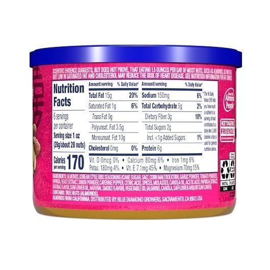 Blue Diamond Bold Korean Bbq Flavored Almonds, 6 Ounce -- 12 Per Case