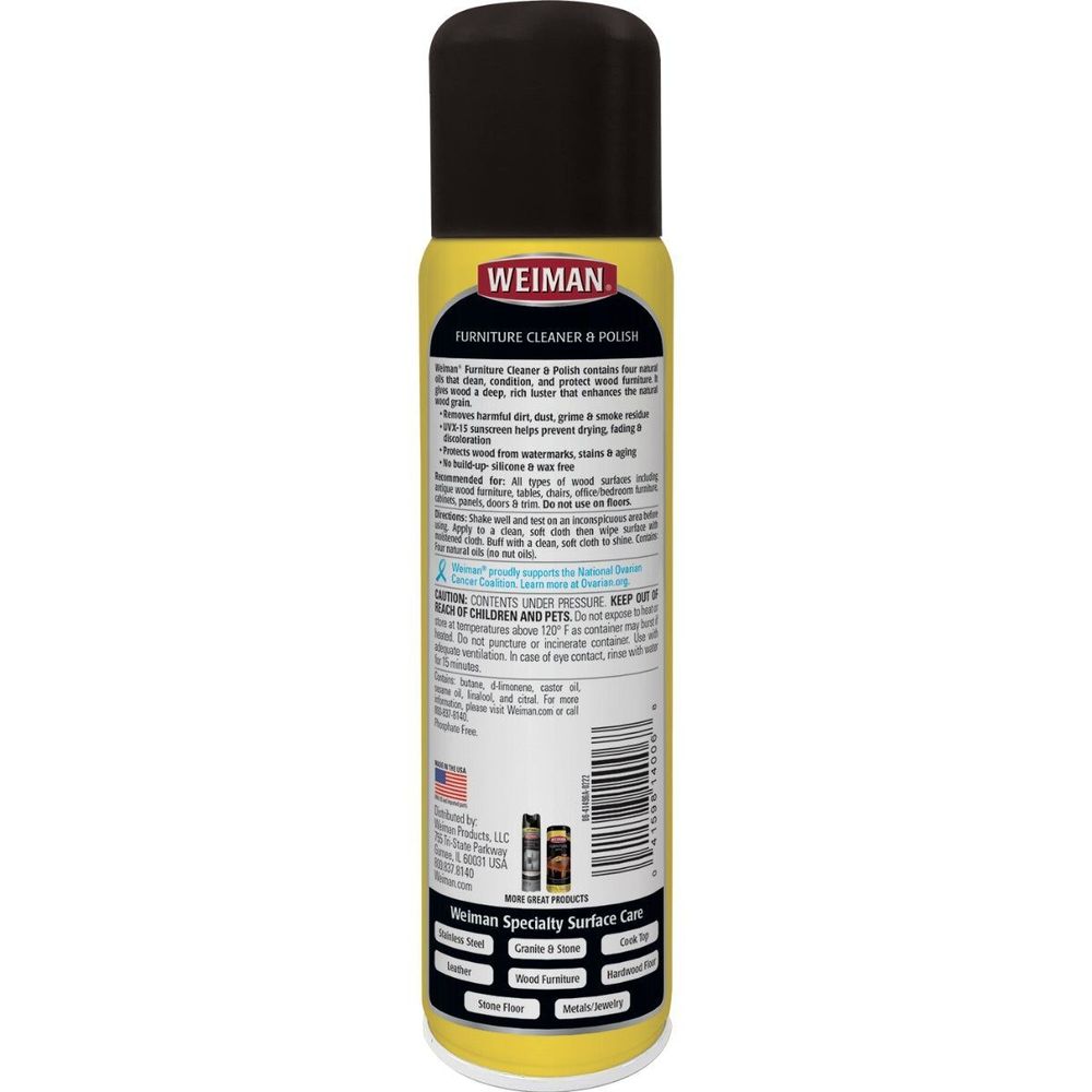 Weiman Lemon Scent Furniture Polish, 12 Ounce -- 6 Per Case