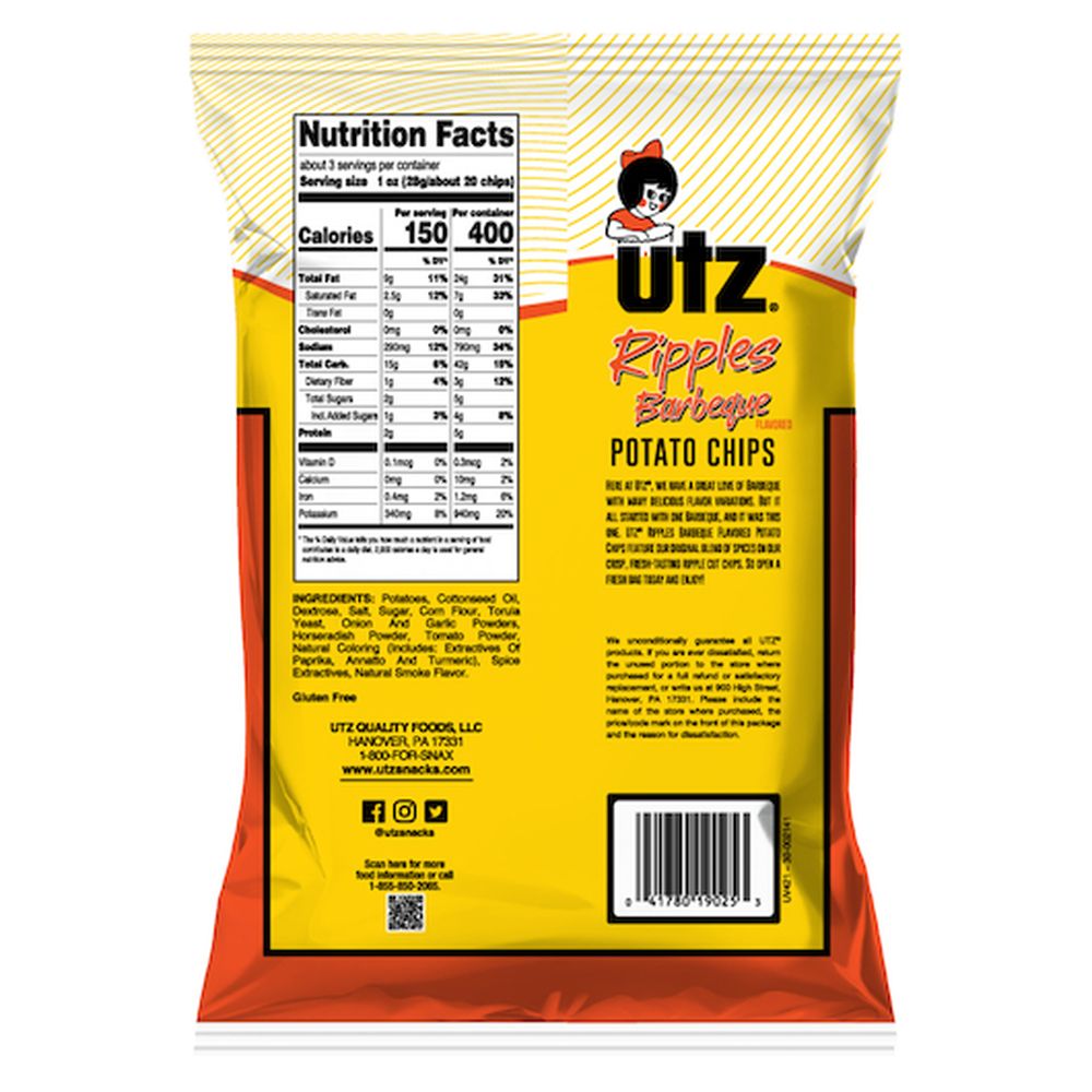 utz bbq ripple chips