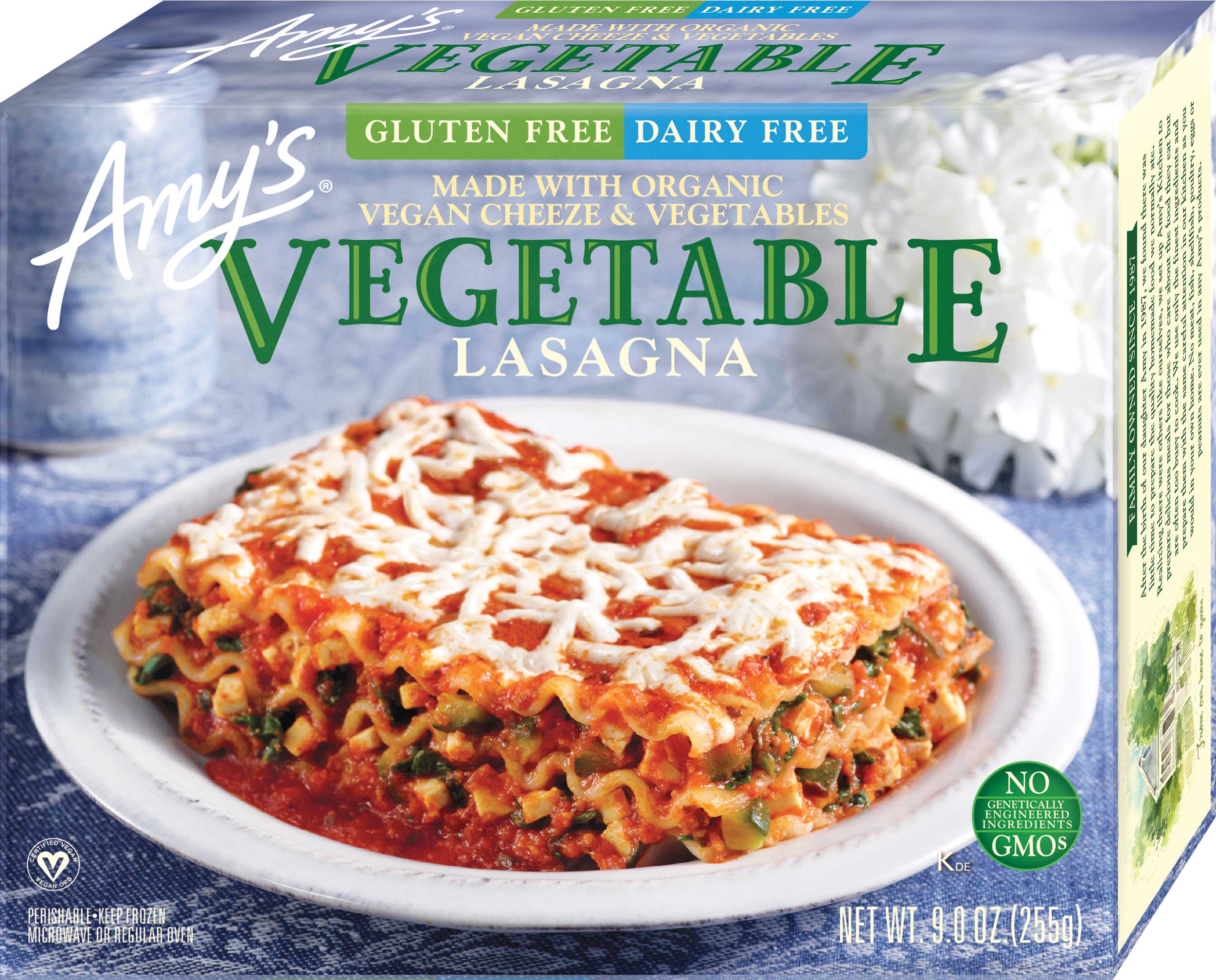 Amy's Gluten Free Dairy Free Vegetable Lasagna, 9 Ounce -- 12 Per Case