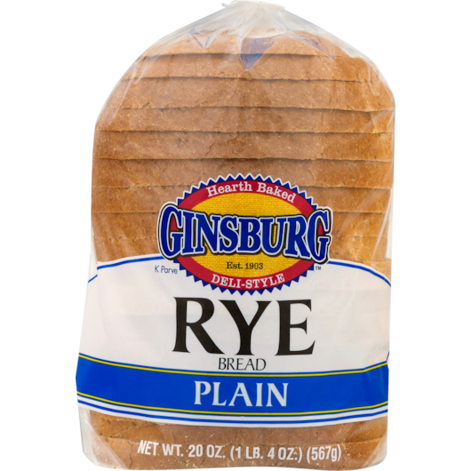 Ginsburg Plain Rye Bread -- 12 Per Case