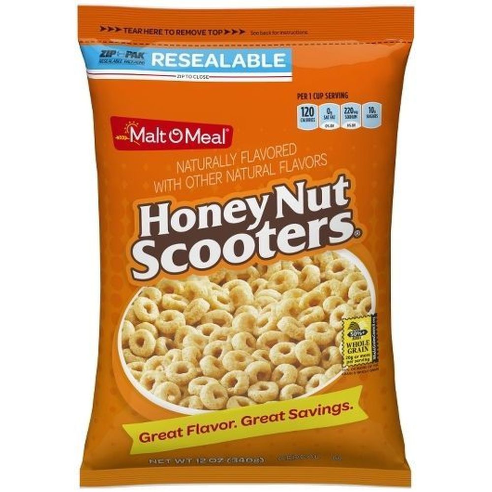 Malt O Meal Honey Nut Scooters Cereal, 12 Ounce 12 per case