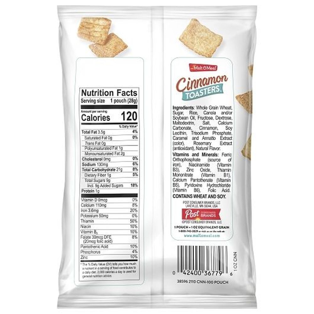 Malt O Meal Cinnamon Toasters Cereal, 1 Ounce -- 96 Per Case