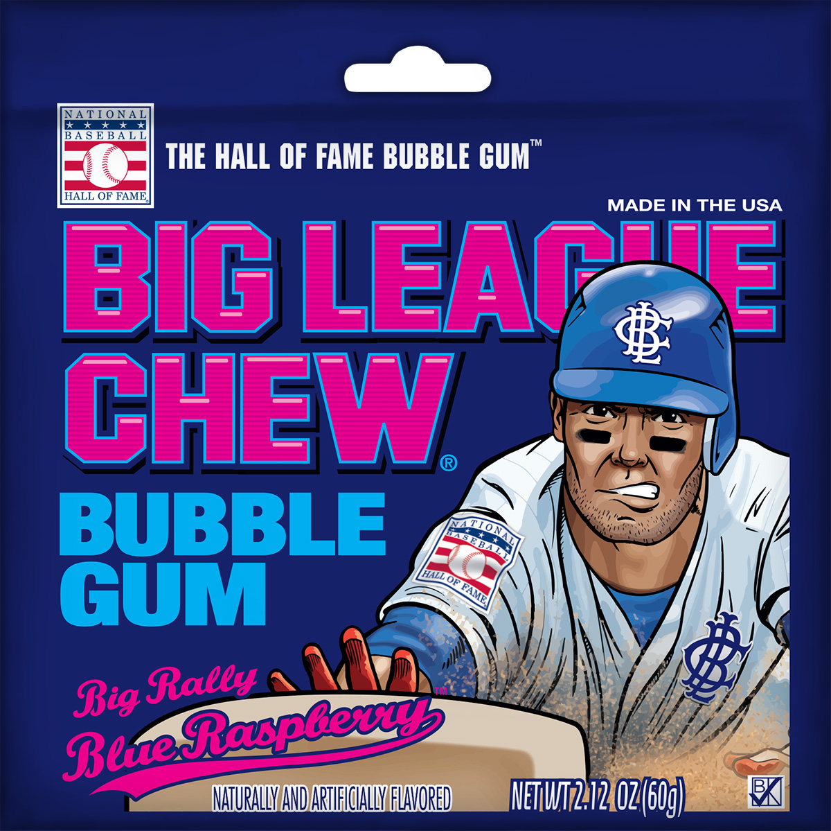 Big League Chew Blue Raspberry Bubble Gum -- 108 Per Case